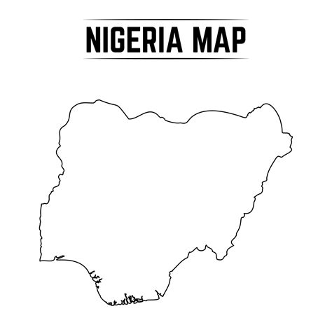 Outline Simple Map of Nigeria 3087801 Vector Art at Vecteezy