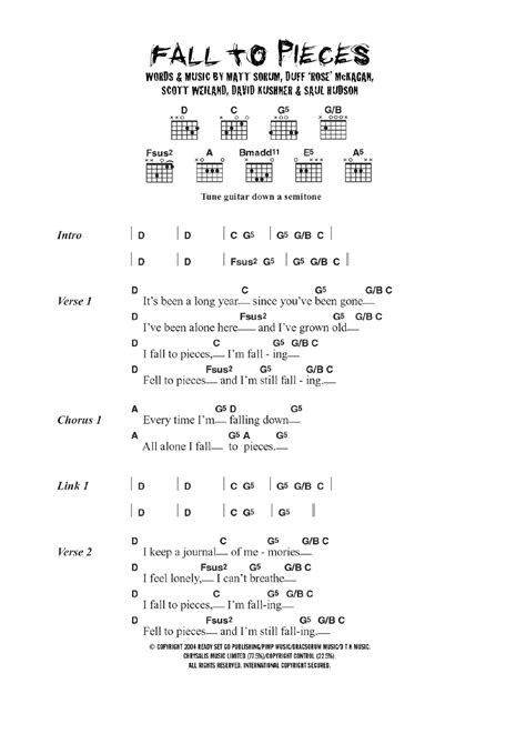 Fall To Pieces by Velvet Revolver - Guitar Chords/Lyrics - Guitar ...