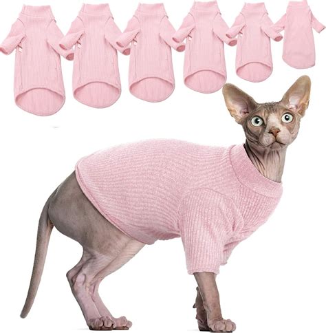 Hairless Cats Vest Turtleneck Sweater, Breathable Adorable Cat Wear ...