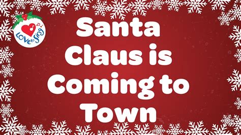 Santa Claus is Coming To Town with Lyrics Christmas Song Chords - Chordify