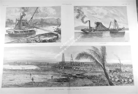 1885 ENGRAVING, LE canal de Panama / The Panama Canal - Gorgon, Bishop $5.92 - PicClick