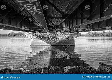 Graffiti under a Bridge stock photo. Image of international - 103255052