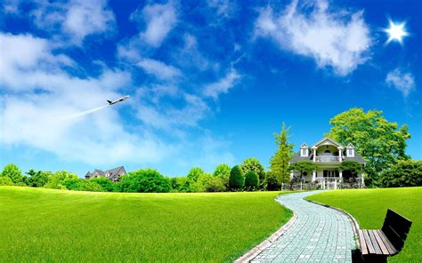 Dream House Wallpaper Widescreen #9bt Natur Wallpaper, Hd Wallpaper ...