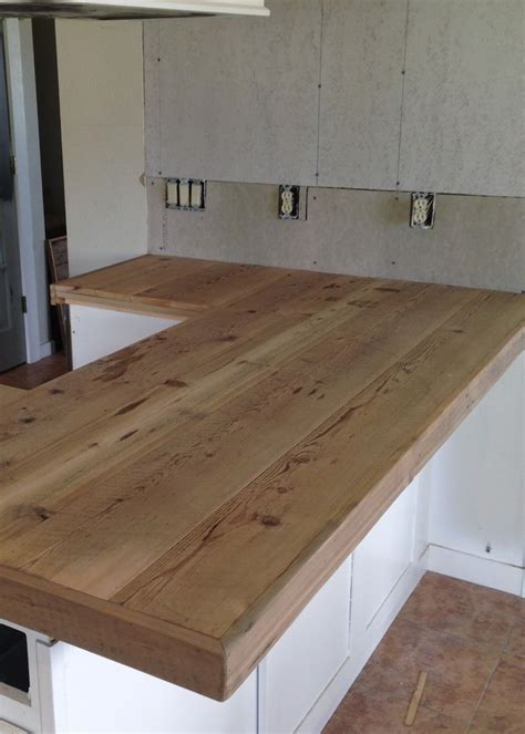 DIY Reclaimed Wood Countertop | Reclaimed wood countertop, Outdoor kitchen countertops, Diy ...