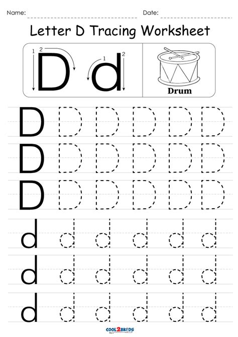Printable Letter D Tracing Worksheet! Letter D Worksheet, Tracing Worksheets, Letter Worksheets ...