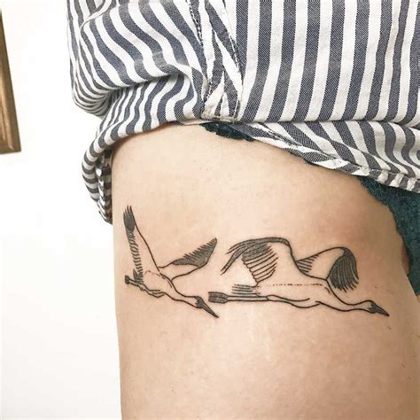 Flying geese tattoo by Kelli Kikcio - Tattoogrid.net