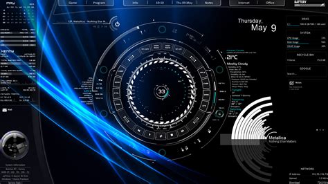 my new darktech theme combination of rainmeter and winamp | Desktop design, Custom theme ...