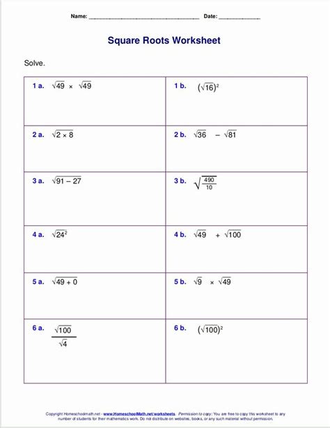 20++ Simplifying Square Roots Worksheet – Worksheets Decoomo