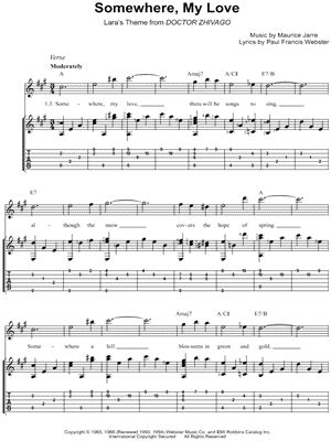 Dr Zhivago Laras Theme Guitar Tab - Theme Image