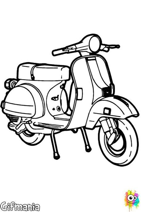 Gambar Mewarnai Vespa – bonus