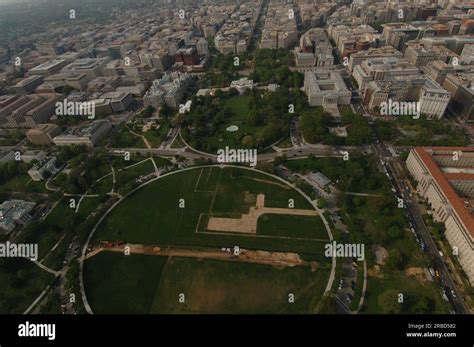 Aerial views of Washington, D.C. buildings, monuments, landscapes ...