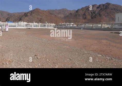 Enclosed area of Islamic martyrs bodies buried at battle of Uhud during Prophet Muhammad (pbuh ...