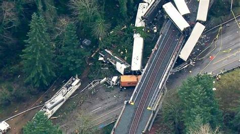 Train wreck at Dupont, Washington state. Three fatalities.