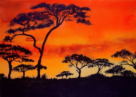 African Sunset Painting - Top Painting Ideas