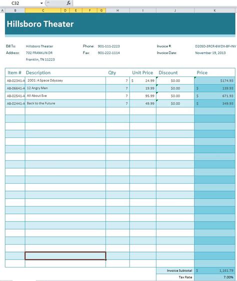 Microsoft Works Invoice download free - backupertemplate