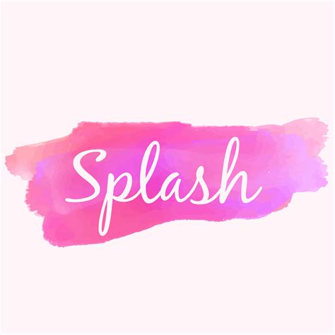 watercolor paint splash in pink color vector design illustration ...