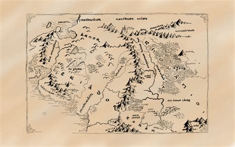 Middle earth map by BrettDahMann on DeviantArt