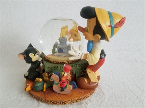 Rare Disney Pinocchio Snow Globe With Music Box That Plays - Etsy