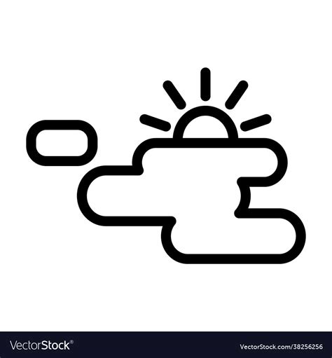 Graphic partly cloudy icon Royalty Free Vector Image