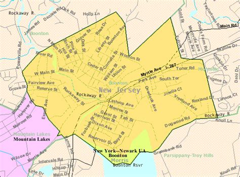 Image: Census Bureau map of Boonton, New Jersey