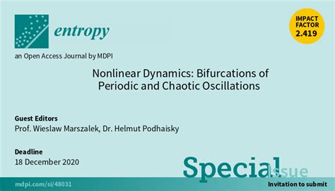 New Special Issue "Nonlinear Dynamics: Bifurcations of Periodic and ...