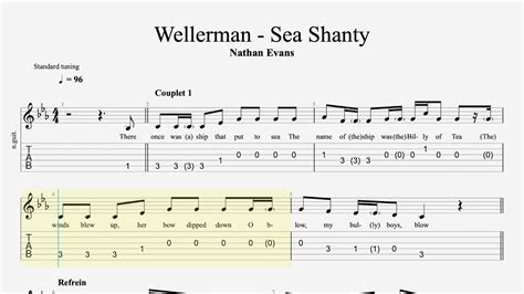 WELLERMAN Sea Shanty [melody guitar tab] Acordes - Chordify