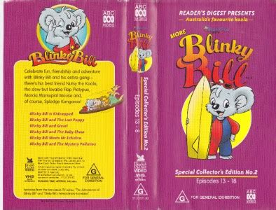 BLINKY BILL EPISODES 13-18 VHS VIDEO PAL~ A RARE FIND | eBay