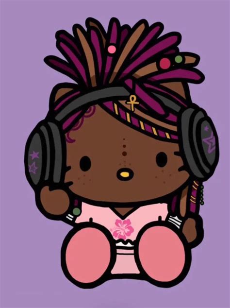 Black hello kitty pfp with locs💜🤎 | Hello kitty wallpaper hd, Hello kitty iphone wallpaper ...