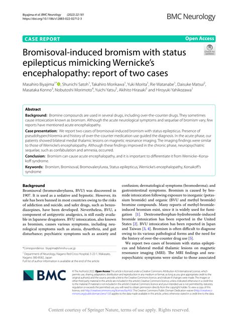 (PDF) Bromisoval-induced bromism with status epilepticus mimicking Wernicke’s encephalopathy ...