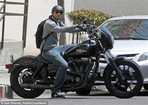 Scruffy Charlie Hunnam takes his Harley out in LA | Daily Mail Online