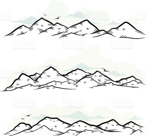 Mountain Outline Sketch at PaintingValley.com | Explore collection of Mountain Outline Sketch