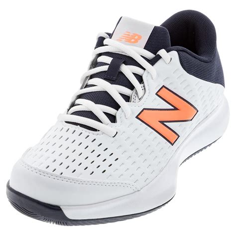 New Balance Women`s 696v4 D Width Tennis Shoes White & Thunder | Tennis Express