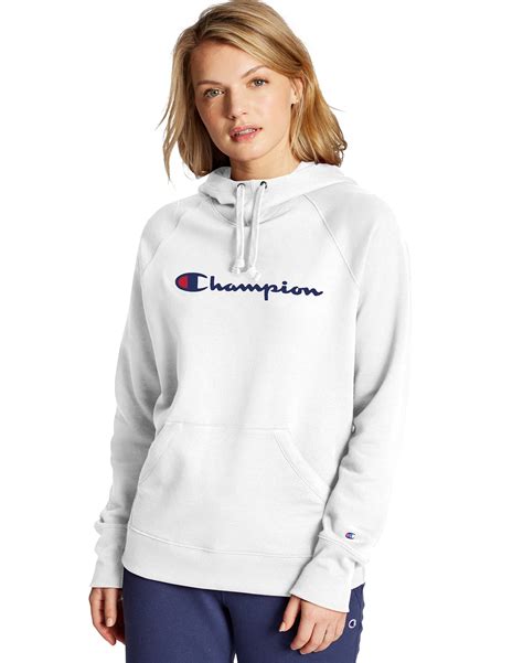 Champion - Champion Women's Athletics Powerblend Hoodie, Script Logo ...