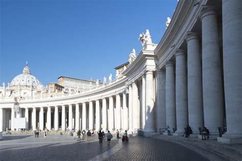 Colonnades of St. Peter S Square, Rome at Night Editorial Stock Photo ...