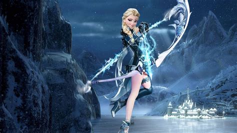 Download Elsa Doing Archery Frozen 2 Wallpaper | Wallpapers.com