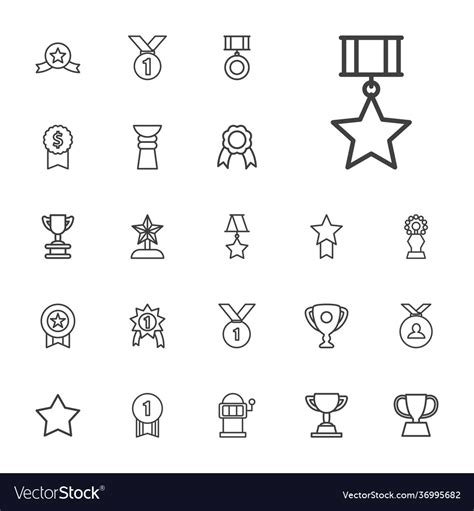 Prize icons Royalty Free Vector Image - VectorStock