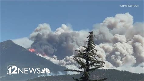 Flames from Pipeline Fire creep up mountainside near Flagstaff - YouTube