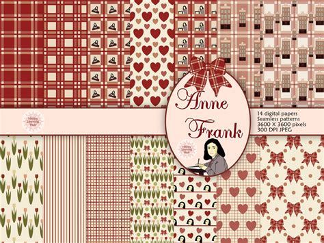 Anne Frank Digital Paper Scrapbook Paper Junk Journals. - Etsy