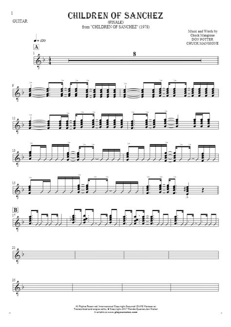 Children Of Sanchez - Finale - Notes for guitar | PlayYourNotes