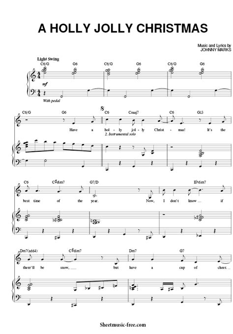 27+ Free Download Piano Sheet Music Christmas Carols Background ...