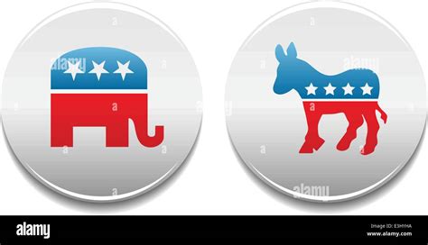 American politics donkey elephant Stock Vector Images - Alamy