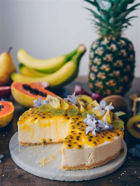 Passion Fruit Cake (no-bake cheesecake) - Klara`s Life