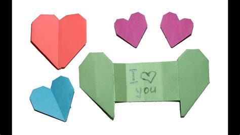 Origami Heart with secret Message / DIY beauty and easy - YouTube