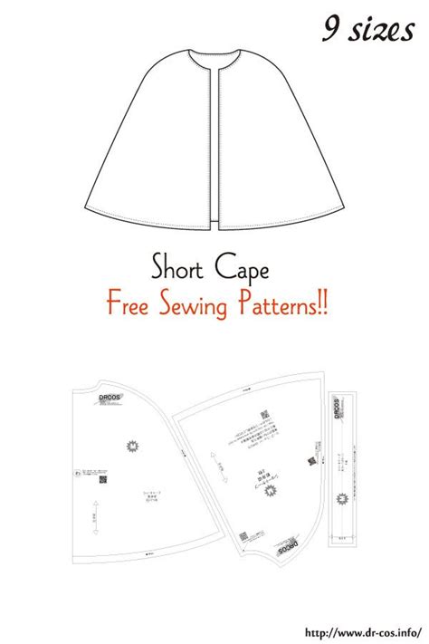 Short Cape Free Sewing Patterns | Cape pattern sewing, Sewing patterns free, Printable sewing ...