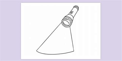 FREE! - Flashlight With a Beam Of Light Colouring Sheet | Colouring Sheets