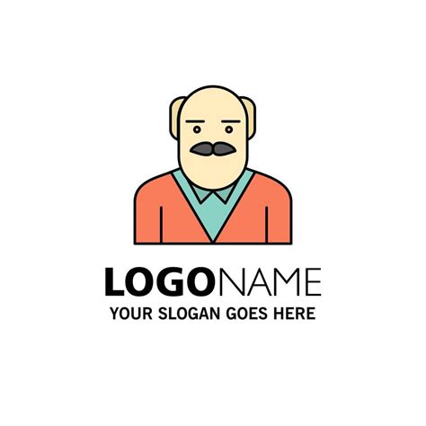 Grandpa Father Old Man Uncle Business Logo Template Flat Color 15124451 ...