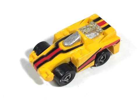 MATCHBOX MICRO CARS Formula 1 One Race Car Yellow Red Black Stripes $7. ...
