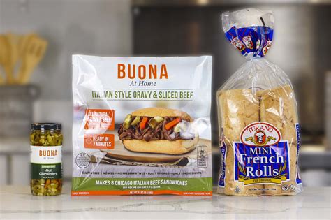 Buona's Chicago Italian Beef Sandwich Kit (8 Sandwiches) – Buona Beef