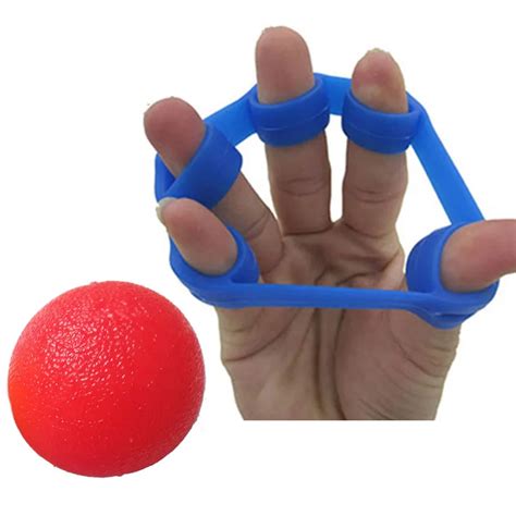 Fitness Hand Grip Balls Finger Exercises Home Exercise Kits Resistance Bands Wrist Hand Finger ...