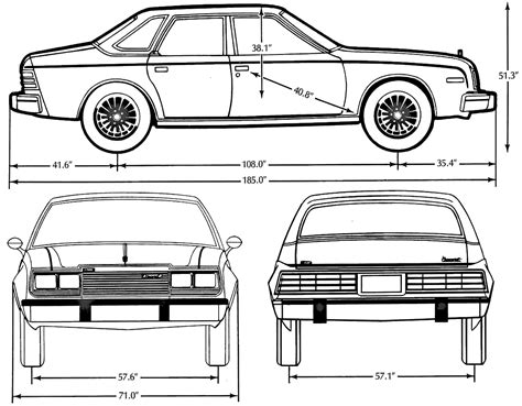 AMC Concord Blueprint - Download free blueprint for 3D modeling